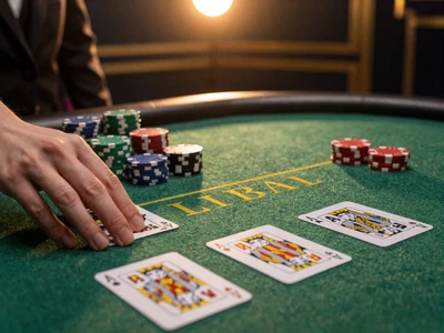 Live Blackjack Karten und Chips am Spieltisch bei Yep Casino